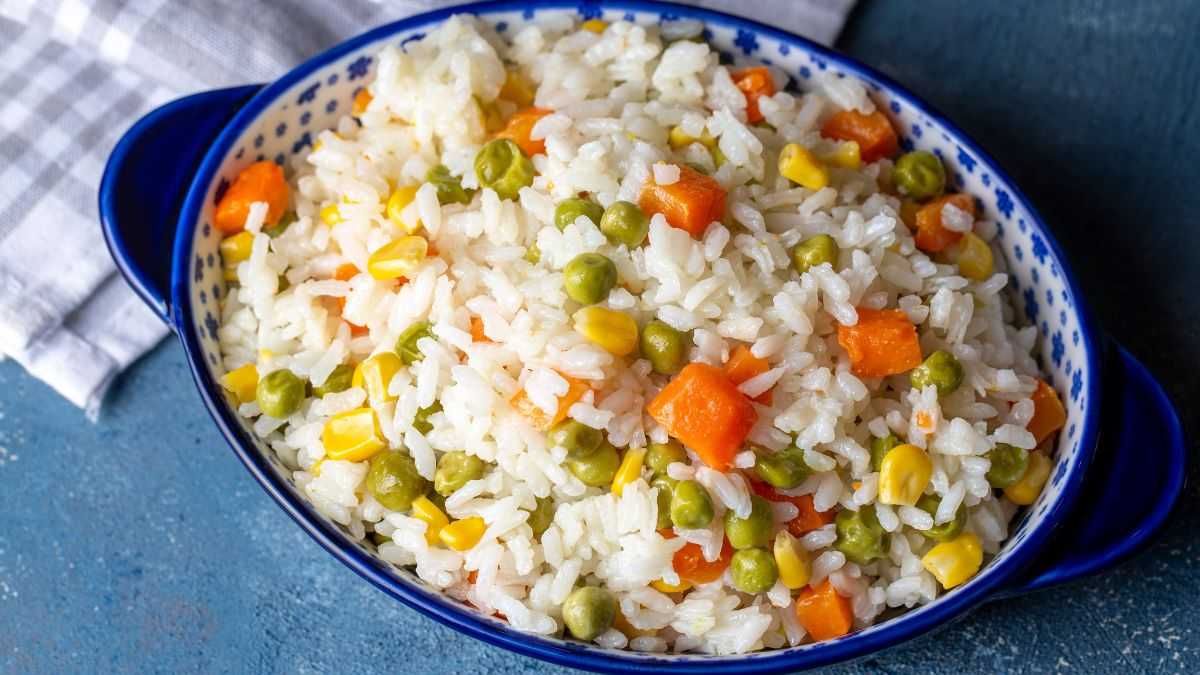 refogadinho de arroz com legumes