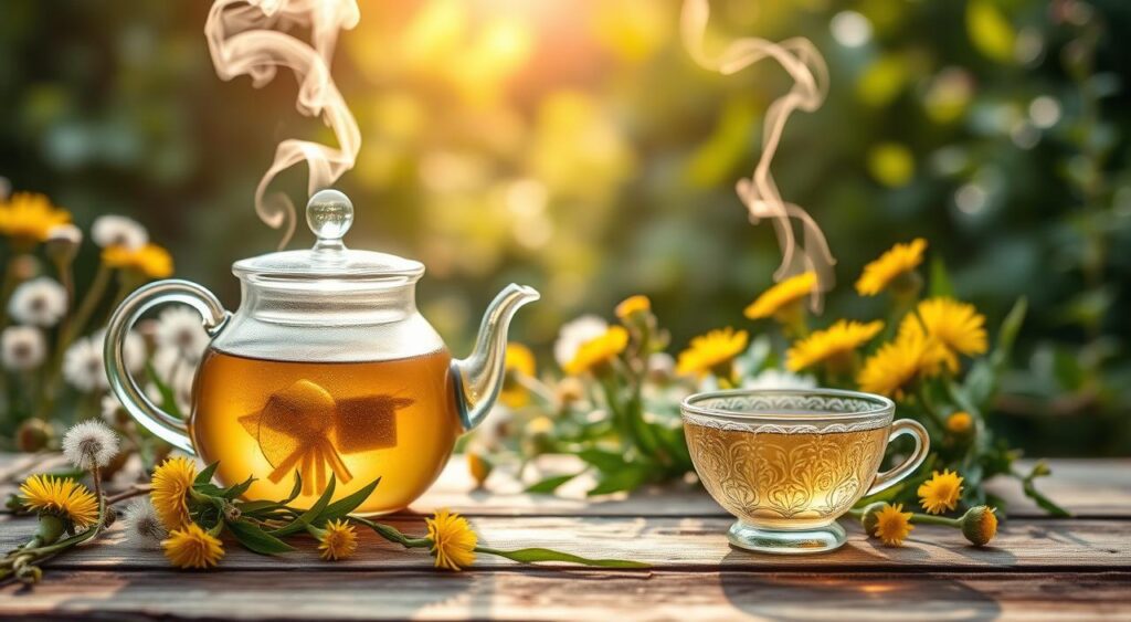 chá de dente-de-leão chá de dente-de-leão